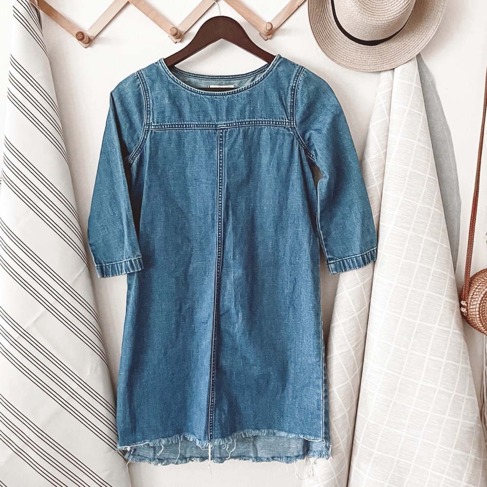 Madewell Raw Hem Denim Dress